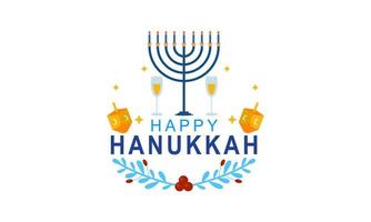 menorá de hanukkah. feliz concepto de vacaciones judías de hanukkah vector