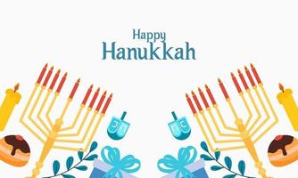 Hanukkah menorah. Happy jewish holiday hanukkah concept vector