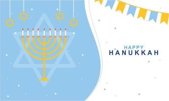 menorá de hanukkah. feliz concepto de vacaciones judías de hanukkah vector