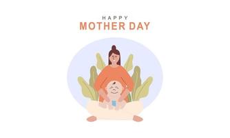 vector de ilustración del concepto del día de la madre