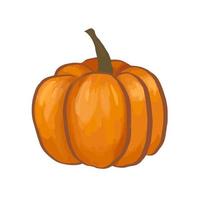 Hand drawn cute isolated clip art illustration of pumpkin vector