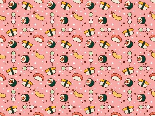 chinese new year asian food latin american pattern background seamless ornament menu japanese china