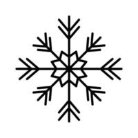 Snowflake decorative element. Hand drawn snowflake isolated. Vector element for christmas, new year decor