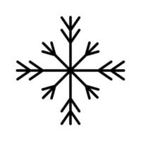 Snowflake decorative element. Hand drawn snowflake isolated. Vector element for christmas, new year decor