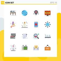 16 Creative Icons Modern Signs and Symbols of screen page paper gear doc setting Editable Pack of Creative Vector Design Elements