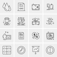 16 Business Universal Icons Vector Creative Icon Illustration to use in web and Mobile Related project