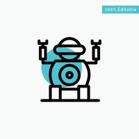 Robot Technology Toy turquoise highlight circle point Vector icon