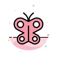 Butterfly Fly Insect Spring Abstract Flat Color Icon Template vector