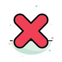 Delete Cancel Close Cross Abstract Flat Color Icon Template vector