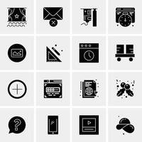 16 Business Universal Icons Vector Creative Icon Illustration to use in web and Mobile Related project