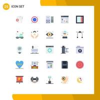 paquete de iconos vectoriales de stock de 25 signos y símbolos de línea para diseño de spa domino i marco elementos de diseño vectorial editables de página web vector