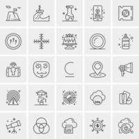 25 iconos de negocios universales vector ilustración de icono creativo para usar en proyectos relacionados con la web y dispositivos móviles