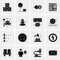 16 iconos universales de negocios vector ilustración de icono creativo para usar en proyectos relacionados con la web y dispositivos móviles