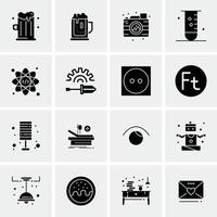 16 iconos universales de negocios vector ilustración de icono creativo para usar en proyectos relacionados con la web y dispositivos móviles