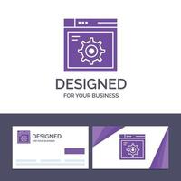 Creative Business Card and Logo template Web Setting Gear Internet Vector Illustration