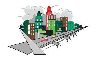 Cityscapes Graphics Vector and Illustration Design.