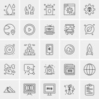 25 iconos de negocios universales vector ilustración de icono creativo para usar en proyectos relacionados con la web y dispositivos móviles