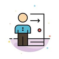 Dismissal Employee Exit Job Layoff Person Personal Abstract Flat Color Icon Template vector