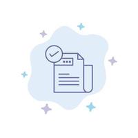 Check Checklist Feature Featured Features  Blue Icon on Abstract Cloud Background vector