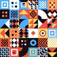 Abstract Colorful Geometric Seamless Pattern vector