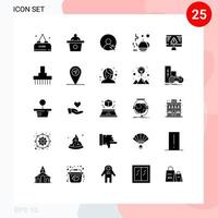 25 Creative Icons Modern Signs and Symbols of combine error user security green tea Editable Vector Design Elements