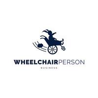 People in Wheelchairs Icon Logo Design Template vector