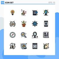 16 Creative Icons Modern Signs and Symbols of green online bag internet book Editable Creative Vector Design Elements