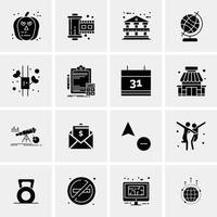 16 iconos universales de negocios vector ilustración de icono creativo para usar en proyectos relacionados con la web y dispositivos móviles