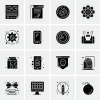 16 iconos universales de negocios vector ilustración de icono creativo para usar en proyectos relacionados con la web y dispositivos móviles