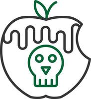 diseño de icono creativo de manzana envenenada vector