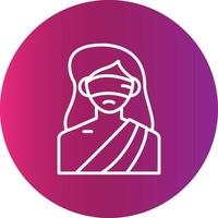 Lady Justice Creative Icon Design vector