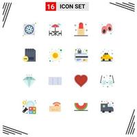 conjunto de 16 iconos de interfaz de usuario modernos signos de símbolos para eliminar dispositivos pedicura computadoras zapatos paquete editable de elementos creativos de diseño de vectores