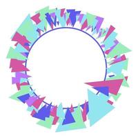 Bright color abstract circle frame vector