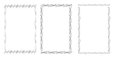 Rectangular handdrawn frame vector