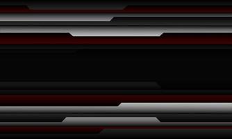 Abstract red metallic black line cyber banner geometric design modern futuristic background vector