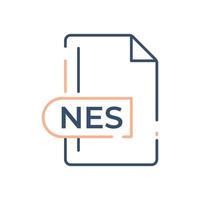 NES File Format Icon. NES extension line icon. vector