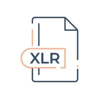 XLR File Format Icon. XLR extension line icon. vector