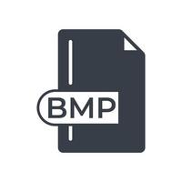 BMP File Format Icon. Bitmap image file extension filled icon. vector