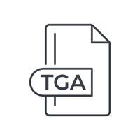 TGA File Format Icon. TGA extension line icon. vector