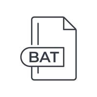 BAT File Format Icon. Batch file format extension filled icon. vector