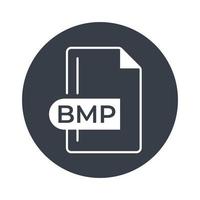 BMP File Format Icon. Bitmap image file extension filled icon. vector