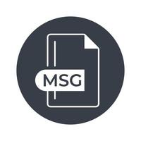 MSG File Format Icon. MSG extension filled icon. vector