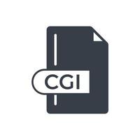 CGI File Format Icon. CGI extension filled icon. vector