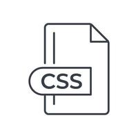 CSS File Format Icon. CSS extension line icon. vector