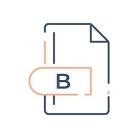 B File Format Icon. B file format extension line icon. vector