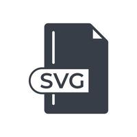 icono de formato de archivo svg. icono de gradiente de extensión svg. icono de formato de archivo svg. icono lleno de extensión svg. vector