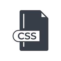 CSS File Format Icon. CSS extension filled icon. vector