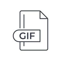 GIF File Format Icon. GIF extension line icon. vector