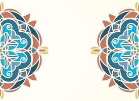 Background with Vintage Mandala decorative elements vector design