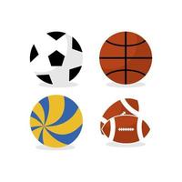 Ball icon set. various sports balls vector